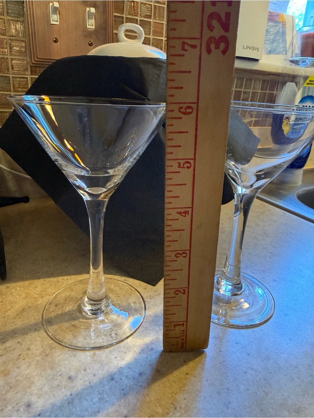 Clear Glass Martini Coupe - Set of 2